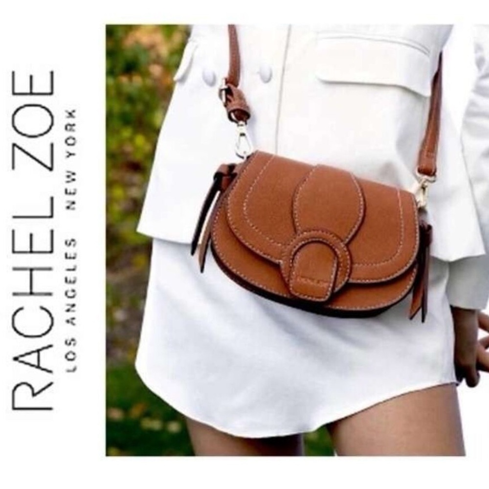 Rachel Zoe Caramel Leather Crossbody Bag